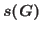 $s(G)$