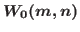 $W_0(m, n)$