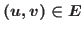 $(u, v)\in E$