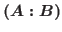 $(A: B)$
