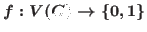 $f:V(G)\rightarrow\{0,1\}$
