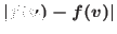 $\vert f(u)-f(v)\vert$