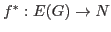 $f^{*}:E(G)\rightarrow N $