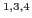 $^{1,3,4}$